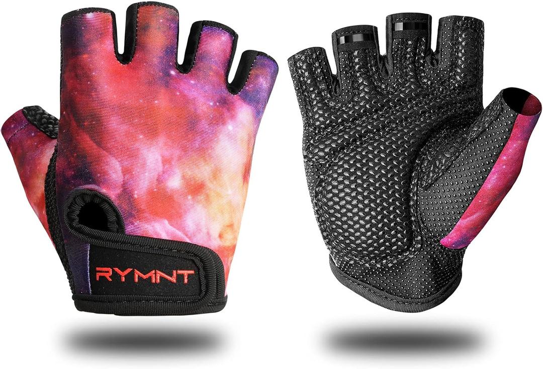 ZEROFIRE Workout Gloves for Women Men - Weight Lifting Gloves with Full Palm Protection & Extra Grip for Women Gym, Weightlifting, Weight Lift, Rowing, Exercise, Sport, Cycling (Medium, A3-Galaxy PL)