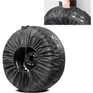 1 PC Car Tire Protector, Car Spare Tire Cover, Spare Tire Storage Bag, Universal for Most Cars (Black #31.49")