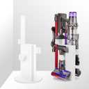 Vacuum Stand Holder for Dyson V15 V11 V10 V8 V7 V6 Cleaner, Stable Metal Storage Rack, Drill-Free Organizer Bracket Compatible with Dyson Cordless Vacuum Cleaner and Its Tools, White