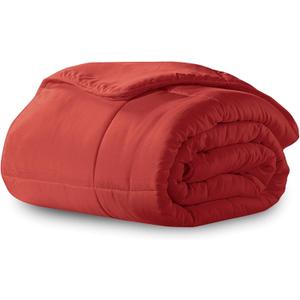Ella Jayne Microfiber Down-Alternative Solid Color Comforter - Red - King (102"x90")