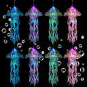 Jellyfish Decor, 8 Pcs Hanging Jellyfish Lanterns, Colorful Glitter Jelly Fish Decoration for Under The Sea Party Decorations Mermaid Theme Party Birthday Gifts for Women Girls Baby