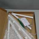 Over The Door Clothes Hanger, Metal Over The Door Hangers for Clothes with 5 Hooks, Clothing Hanger Drying Racks for Laundry, Bedroom, Washroom, Fits Door Up to 1.85", White