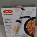 OXO Good Grips 14-Piece Cookie Press Set, Cookie Press with 12 Stainless Steel Disks and Storage Case, Holiday Baking and Everyday Treats, Essential Baking Supplies