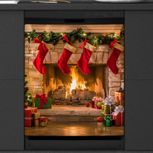 Dishwasher Magnet Cover Christmas Magnetic Sticker Refrigerator Decorative Cover Reusable Fridge Appliance Magnet Home Kitchen Holiday Decor 23x26 Inch