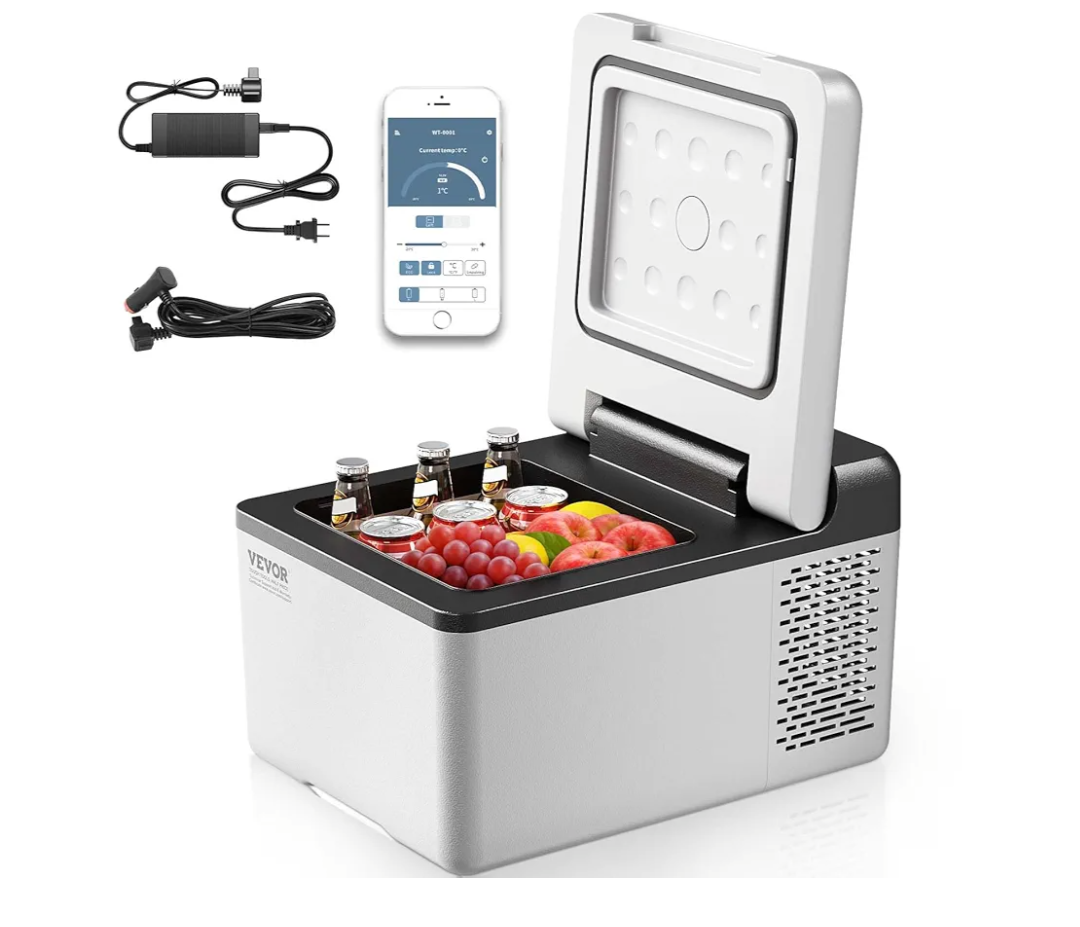 VEVOR 10 Quart 12 Volt Portable Mini Freezer Car Compressor Fridge Cooler