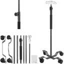 IV Poles with Wheels,47 to 100In Portable IV Floor StandTelescopic with 4 Hooks IV Bag Holder Stand Feeding Pump Stand Stainless Steels Pipe Extension Pole IV Influsion Pole