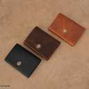 Handcrafted Leather Wallet  Double Pouch, Slim Design | Minimalist Front Pocket Wallet for Men & Women | Canadian Brand | Classic Rectangular Card Holder, Money Organizer, ID Case (Midnight Noir)