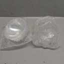 6 oz Clear Plastic Dessert Bowls (16 Pcs) with (8) Scoops and (8) Tongs, Angled Hard Disposable Ice Cream Bar Cups and Candy Buffet Containers Set for Serving Food, Appetizers, Buffets, Party Supplies