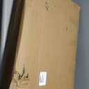 MLRDWLS C Shaped End Table, C Table with Wheels, TV Tray Table, Side Table for Living Room, Bedroom (Walnut Color) (18.1" D x 15.7" W x 24.8" H)