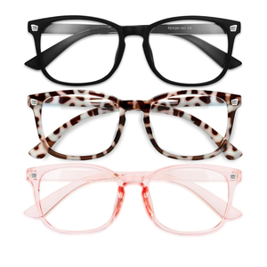 Gaoye Stylish Blue Light Glasses for Woman - Computer Glasses 99% Blue Light Blocking - Lightweight TR90 Frames - 3 pack