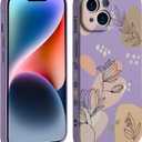 Checkered Phone Case for iPhone 14 Case for Girls Women Soft Slim Shockproof Cute Print Design Cases Compatible with iPhone 14 -Beige