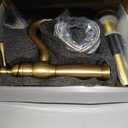 Bathroom Vanity Faucet GGStudy Single Handle One Hole Bathroom Sink Faucet Basin Mixer Tap Antique Brass Supply Hose Include