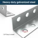 Garage Door Opener Hanging Kit,Universal Garage Door Opener Installation Kit,Galvanized Garage Door Angle Iron Bracket and Mounting Hardware(Opener Not Included)