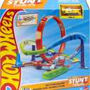 Hot Wheels Toy Car Track Set, Action Loop Cyclone Challenge Track Set, 2 Ways to Play & Easy Storage, with 1:64 Scale Toy Car