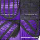 Half and Half Short Purple Anime Cosplay Wig Dark Purple Straight Bob Wigs + Red Gem + Wig Cap 14'' Synthetic Hair for Women Halloween Costumes Party