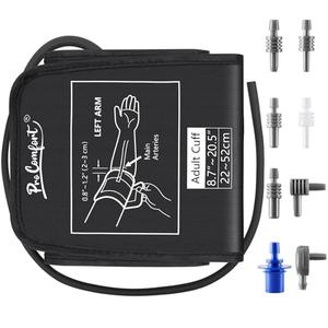 Pro Comfort Extra Large Blood Pressure Cuff 8.7-20.5" (22-52 CM)，Compatible with Most Automatic Blood Pressure Monitors, XL BP Replacement Cuffs for Adult Big ARM, with 8 Connectors