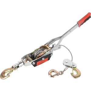 5T/10000Lbs Heavy Duty Winch with 3m/10ft Steel Cable, 2 Hooks, 2 Gears - Sturdy Come Along Tool Puller for Farm, Garden, Truck Towing & Heavy Equipment Handling