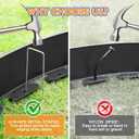 4 Inch x 100 FT Landscape Edging, Garden Edging Borders with 100pcs Upgrade Stakes, Flexible No Dig Plastic Garden Border for Lawn, Landscaping, Flower Beds, tree and Yard