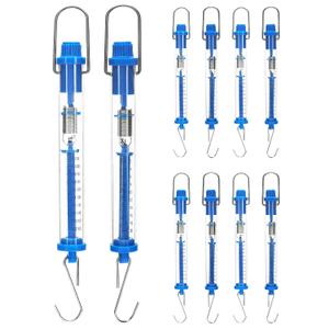 QWORK Spring Scale, 10 Pack 20N Transparent Spring Balance Hanging Tube Spring Scale