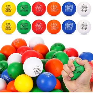 Leyndo 200 Pcs Stress Balls for Adults & Kids Bulk Motivational Quotes Stress Relief Colorful Foam Squeeze Balls Relief at Work/School/Home, Perfect Party Favors, Dark