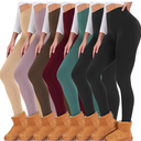 yeuG 7 Pack High Waisted Leggings for Women Tummy Control Soft Workout Yoga Pants Full Length & Capri 2XL-3XL