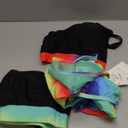 NIeyook Women Plus Size 3 Piece Tankini Swimsuits Athletic Bathing Suits with Boy Shorts Tank Top with Sports Bra (Rainbow)