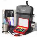 Funto Mini Watercolor Paint Set, All-In-One 24-Color Travel Paint Kit, with Crossbody Bag, Watercolor Journal, Paint Water Cup, Pocket Set for Artists