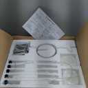 Panghuhu88 Crystal Candle Chandeliers Lighting Modern 10 Lights Pendant Ceiling Fixture Lamp for Dining Living Room Bedroom Hallway Entry Elegant Decoration (10 Bulbs) (Silver)