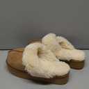 OOW Fuzzy Platform Slippers for Women - Women's Casual Winter House Slippers - Brown, Faux Fur & Shearling Blend - Women's Size (10)