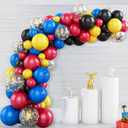 Balloon Arch Garland Kit, 101PCS Blue Red Black Balloons Arch Balloon Garland Kit With Confetti Party Balloons For Birthday Decoration Wedding Baby Shower Decoration Party Supplies