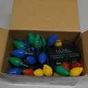 C7 60 LED Battery Operated Christmas Lights,Battery Powered Multicolor Waterproof Bulbs,21.3 FT 8 Modes with Auto On/Off Time for Xmas Tree Garden Patio Indoor Outdoor Christmas Decorations