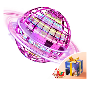 TOMZON Flying Orb Ball, Cool Toys for Boys Girls, Hover Ball Boomerang Fidget Spinner, Drone for Kids with Colorful Light Flying Spinner, A32 Purple