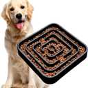 TOBYTO Slow Feeder Dog Bowls for Large Medium Breed, Anti-Choking Pet Slow Feeding Food Bowl, Non Slip Maze Puzzle Dog Feeder Bowl Prevent Bloating,Black