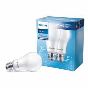 DI Phillips Led 100W A19 DL 2Pcs in 1 Pack, 4 Pcs In Total