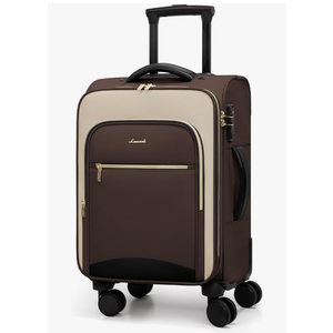 LOVEVOOK Carry On Luggage 22x14x9 Airline Approved, 20 Inch Softside Suitcases with Wheels, Lightweight Spinner Carry on Suitcase with TSA Lock, Water-Resistant Large Capacity Luggage for Travel