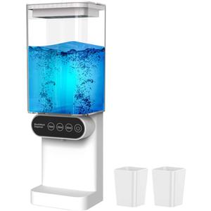 DONGKER Automatic Mouthwash Dispenser,3 Adjustable Dispensing Levels Mouth Wash Dispenser with 700ml Water Tank & 2 Magnetic Cups for Bathroom (White)