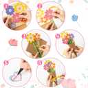 BeYumi Flower Bouquet Craft Kit - 72Pcs Mother's Day Flower Bouquet Craft for Kids Make Your Own Bunch of Flowers Teacher Appreciation Week DIY Thankful Gift Set School Classroom Home Fun Activities