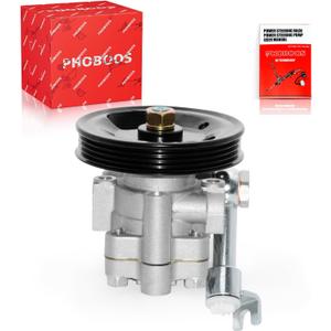 PHOBOOS Power Steering Pump Compatible with Nissan Altima 2002-2006, Maxima 2004-2008, Quest 2004-2009, V6 3.5L, with Pulley & Outlet, Smooth Steering, Low Noise, High Durability, Ref. 96-5407