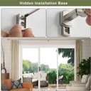 1 1/8 Inch Diameter Curtain Rods 144 to 240 Inches(12-20ft), Telescoping Heavy Duty Large Drapery Rod with Adjustable Aluminum Alloy Bracket, Solid End Caps for Windows Decoration, Brushed Nickel
