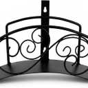 Gardenised Metal Wall-Mount Classic Swirl Hose Holder Heavy-Duty Outdoor Hanger and Water Hose Organizer with Sturdy Reel Hooks & Screws for Yard Lawn Garden Patio Landscaping and Home Use, Bronze