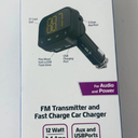 ZGear FM Transmitter and Fast Charging Car Charger 12 watt 2.4 amp Aux & USBport