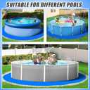 Aulock Heavy-Duty 15FT Pool Liner Pad for Round Above Ground Pools - Swimming Pool Mat Tarp to Prevent Punctures and Weed Barrier (Blue)