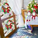 Christmas Window Stickers for Glass Rainbow Privacy Film Stained Stickers Santa Claus Window Film Christmas Balls Design Windows Decals for Home Party Supplies Glass Display Decor 17x 39.3 Inch (Style 14)