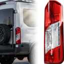 RH Halogen Tail Light With New Bulbs&Harness Compatible with 2015-2025 Ford Transit 150 250 350 350HD Right Passenger Side Rear Lamp Replacement CK4Z13404K 166-02778R