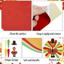 3 x Geyee 26 Pcs Thanksgiving Turkey Bulletin Board Set Turkey Stickers Wall Decal Self Adhesive for Kid School Classroom Blackboard Fall Autumn Halloween Party Decorations