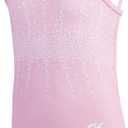 GK Stars Leotard Spaghetti Strap for Girls | Dance & Gymnastics (Pink, AXS)
