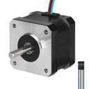 Nema 17 Stepper Motor 0.4 A-12V High Torque 290mNm(41.06oz.in 33mm 1.8 Deg Bipolar 2 Phase 4 Leadfor 3D Printer/DIY CNC/Digital Camera, 1.66x1.66x1.3inch