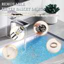 Bathroom Sink Drain Stopper, Upgraded 3 in 1 Pop Up Sink Drain Strainer with Removable Hair Catcher Basket, Drain Plug Filter for 1.1-1.5 in, Metal Body, Brass Bounce Core (Black)