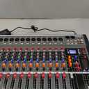 Professional DJ Audio Mixer, 12 Channel Audio Mixer, Bluetooth Sound Mixer, USB Interface, 12 XLR Mic/Line Input, AUX, FX Processor MP3, Headphone,+48V Phantom For Karaoke Studio Streaming Recording