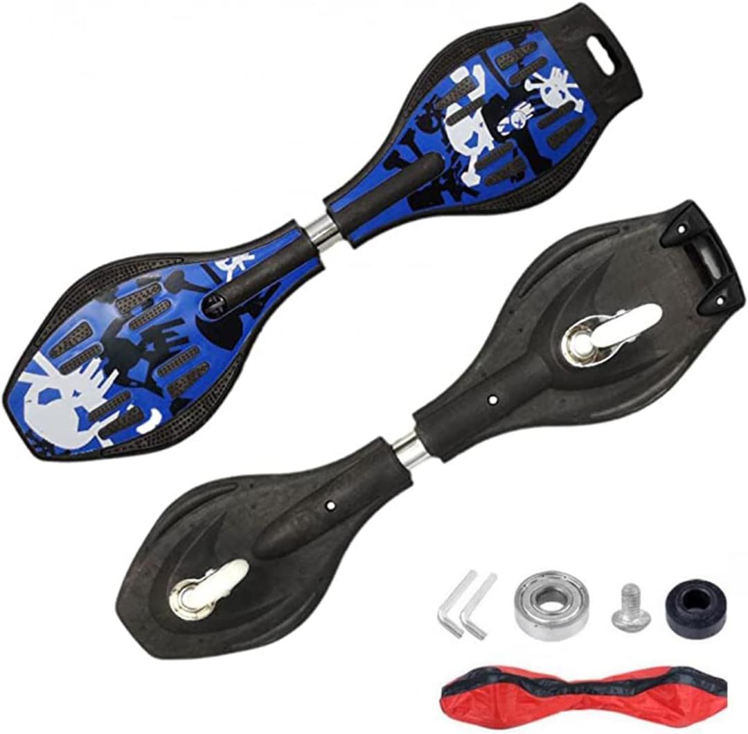 Caster Board Skateboard, Compact and Lightweight Caster Board Deluxe Junior Caster Board with Illuminating Wheels and 360 Degree Casters for More Excitement and Fun for Adults, 29.1"*7.4" (Blue) Caster Board Skateboard, Compact and Lightweight Caster Board Deluxe Junior Caster Board with Illuminating Wheels and 360 Degree Casters for More Excitement and Fun for Adults, 29.1"*7.4" (Blue)